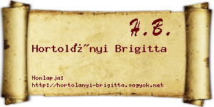 Hortolányi Brigitta névjegykártya