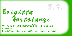 brigitta hortolanyi business card